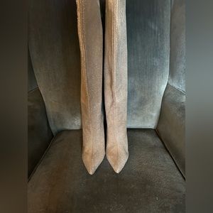 Silver rhinestone boots - 4 inch heel - Never worn- brand new - size 7